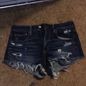 AE denim shorts